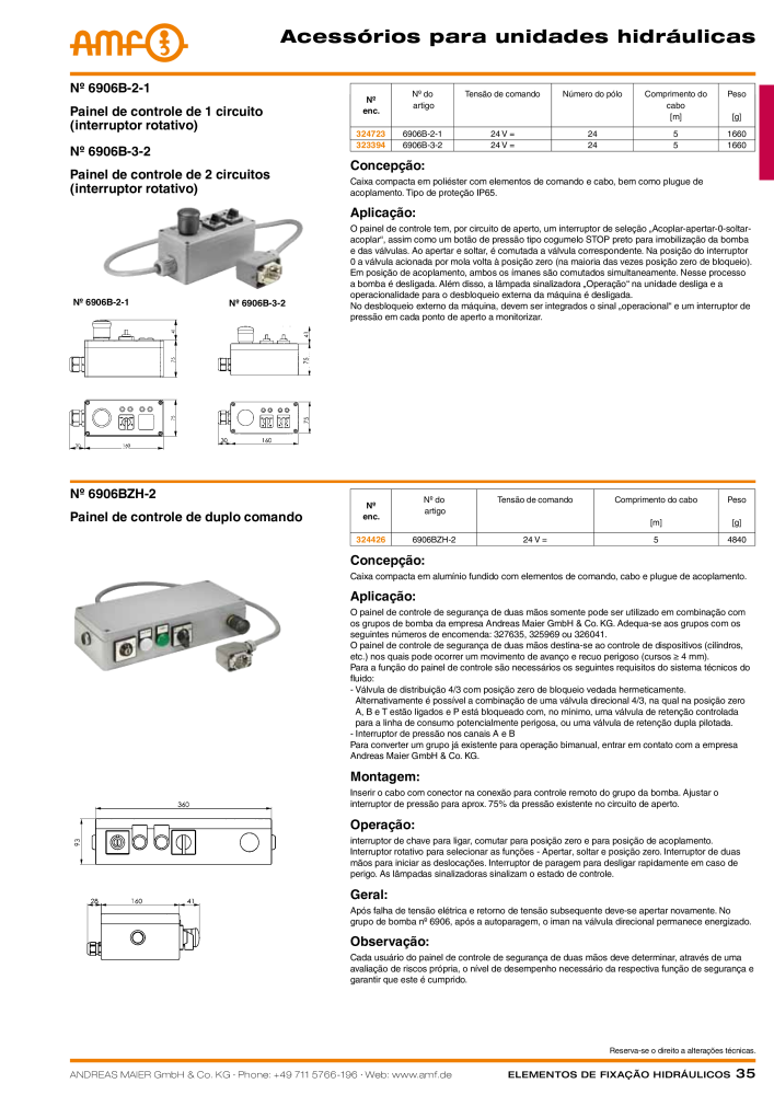 Tecnologia de fixação hidráulica do catálogo AMF Nº: 20373 - Página 35