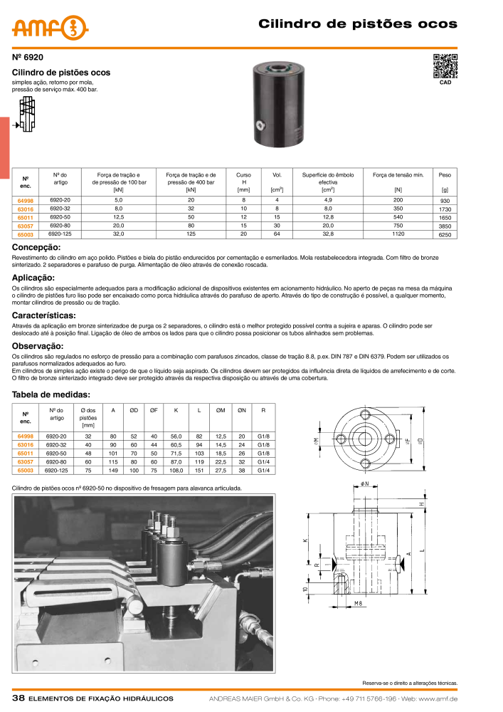 Tecnologia de fixação hidráulica do catálogo AMF Nb. : 20373 - Page 38