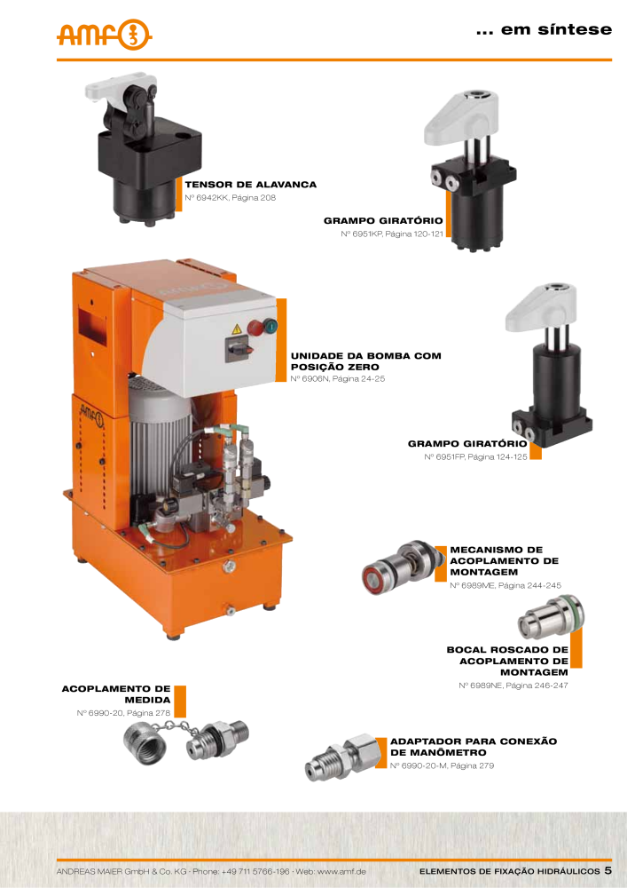 Tecnologia de fixação hidráulica do catálogo AMF Nº: 20373 - Página 5