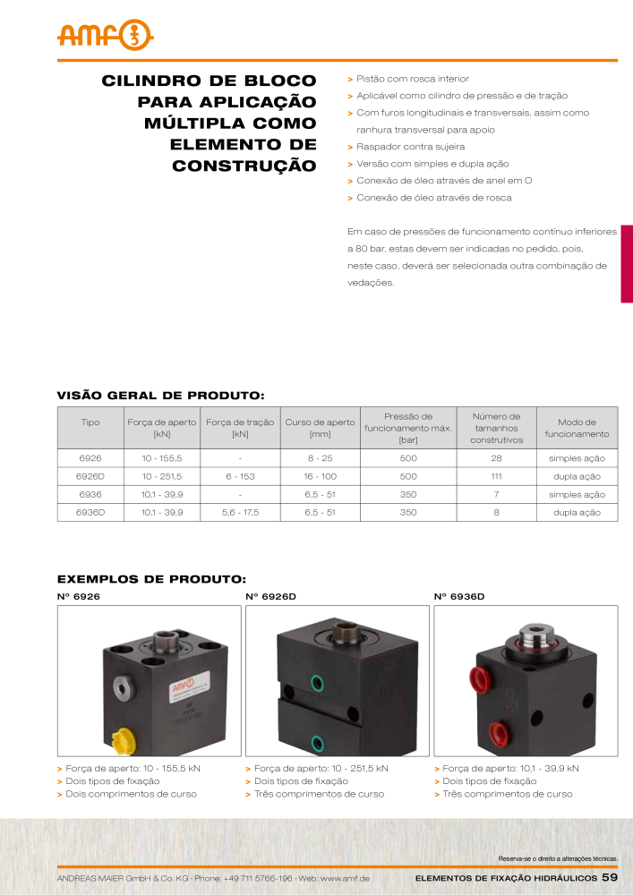 Tecnologia de fixação hidráulica do catálogo AMF NR.: 20373 - Seite 59