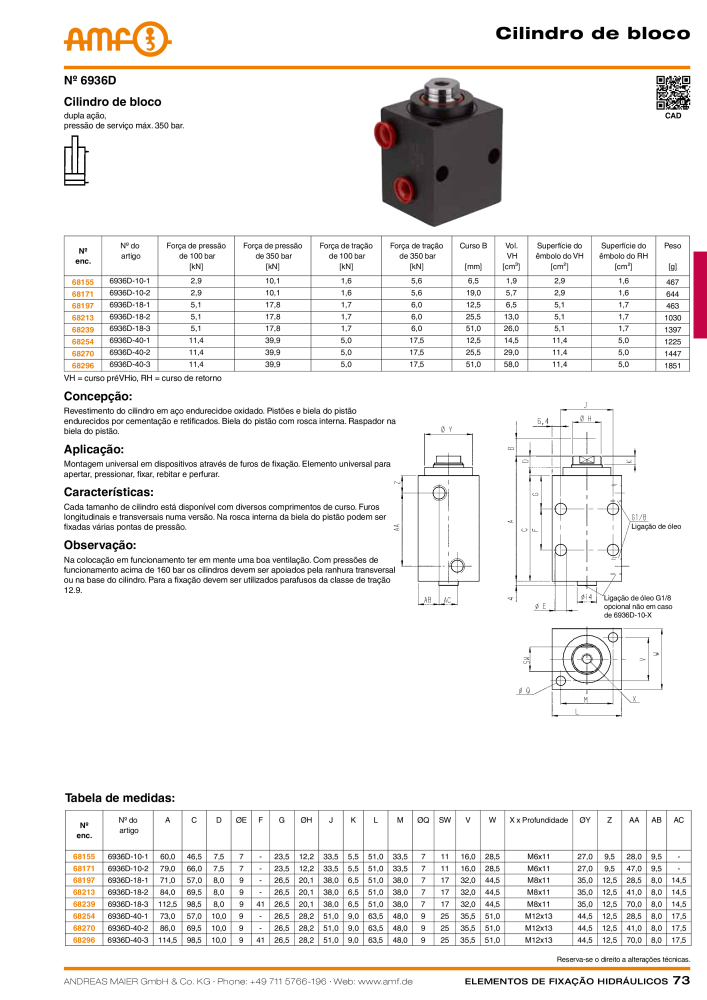 Tecnologia de fixação hidráulica do catálogo AMF Nº: 20373 - Página 73