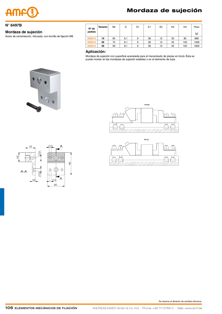 Catálogo AMF ELEMENTOS DE FIXAÇÃO MECÂNICA Nº: 20379 - Página 106