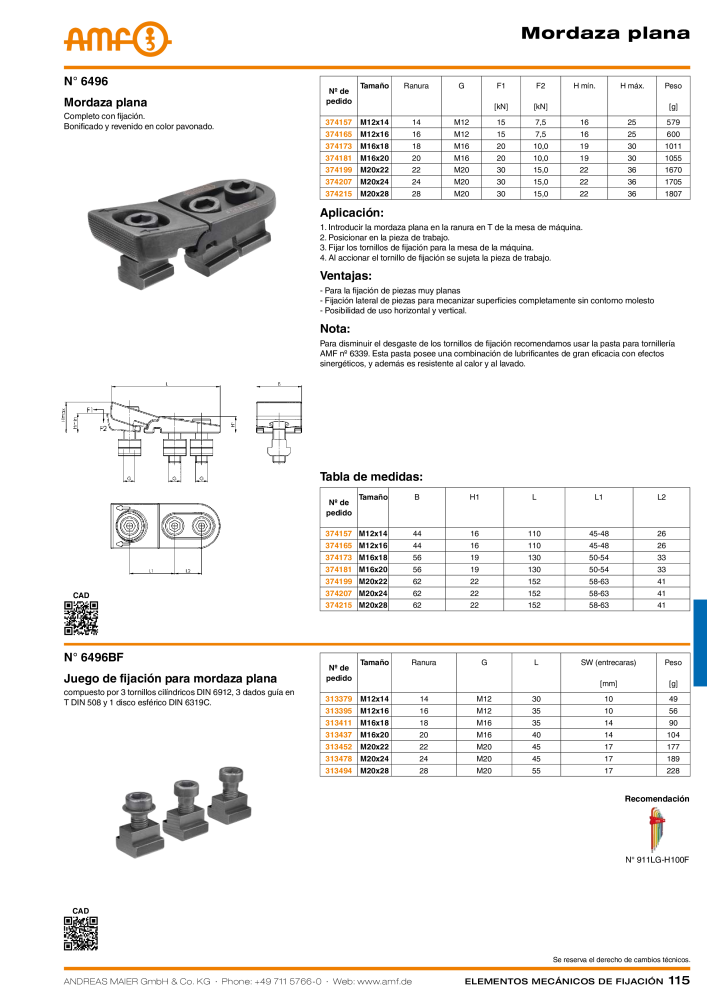 Catálogo AMF ELEMENTOS DE FIXAÇÃO MECÂNICA Nb. : 20379 - Page 115