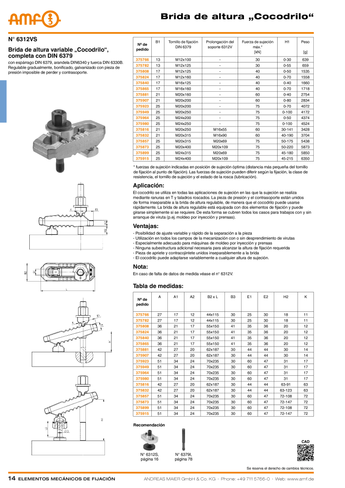 Catálogo AMF ELEMENTOS DE FIXAÇÃO MECÂNICA Nº: 20379 - Página 14