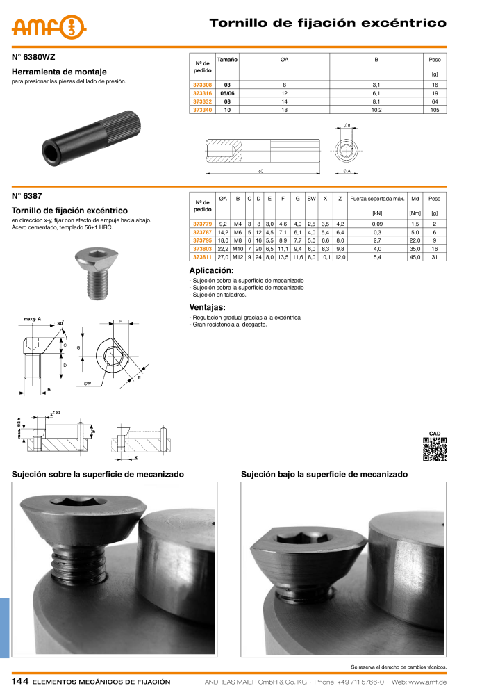 Catálogo AMF ELEMENTOS DE FIXAÇÃO MECÂNICA Nº: 20379 - Página 144