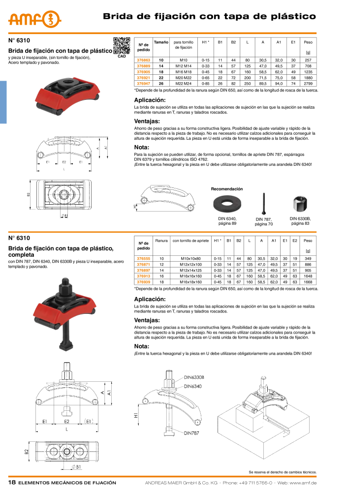 Catálogo AMF ELEMENTOS DE FIXAÇÃO MECÂNICA Nº: 20379 - Página 18