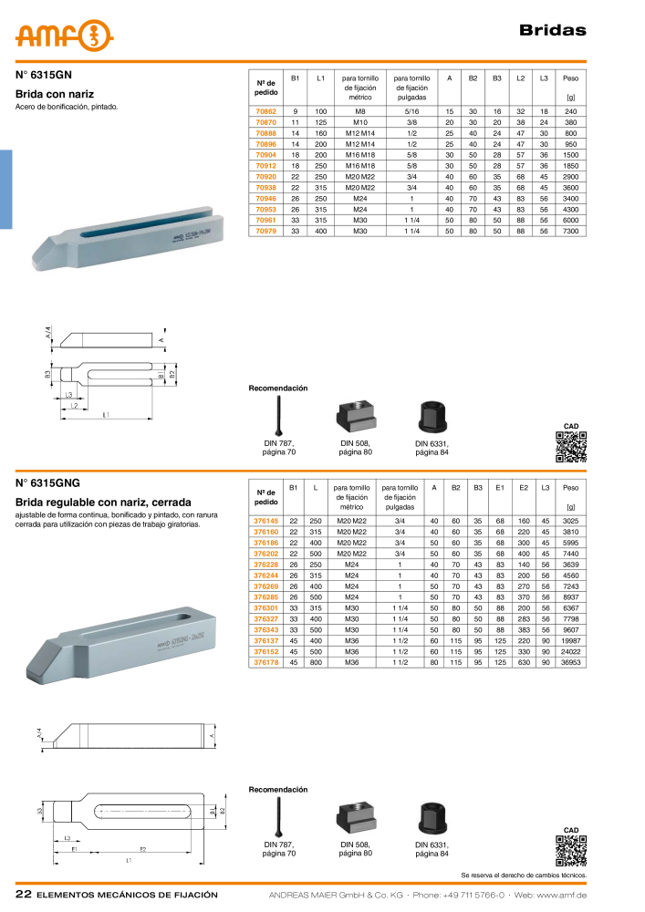 Catálogo AMF ELEMENTOS DE FIXAÇÃO MECÂNICA NO.: 20379 - Page 22