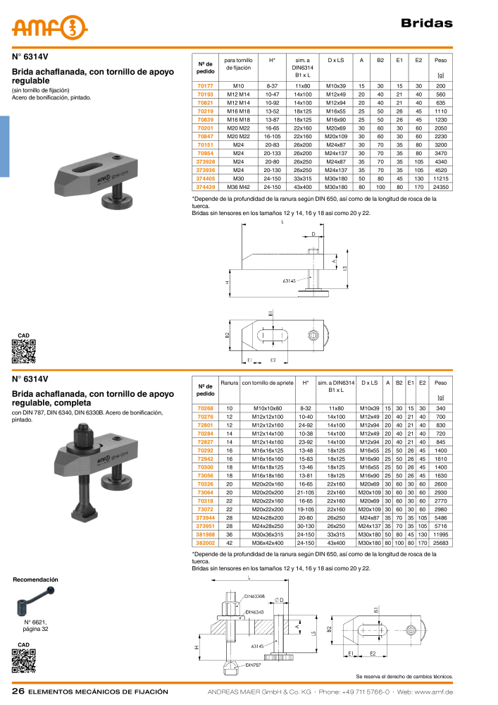 Catálogo AMF ELEMENTOS DE FIXAÇÃO MECÂNICA Nb. : 20379 - Page 26