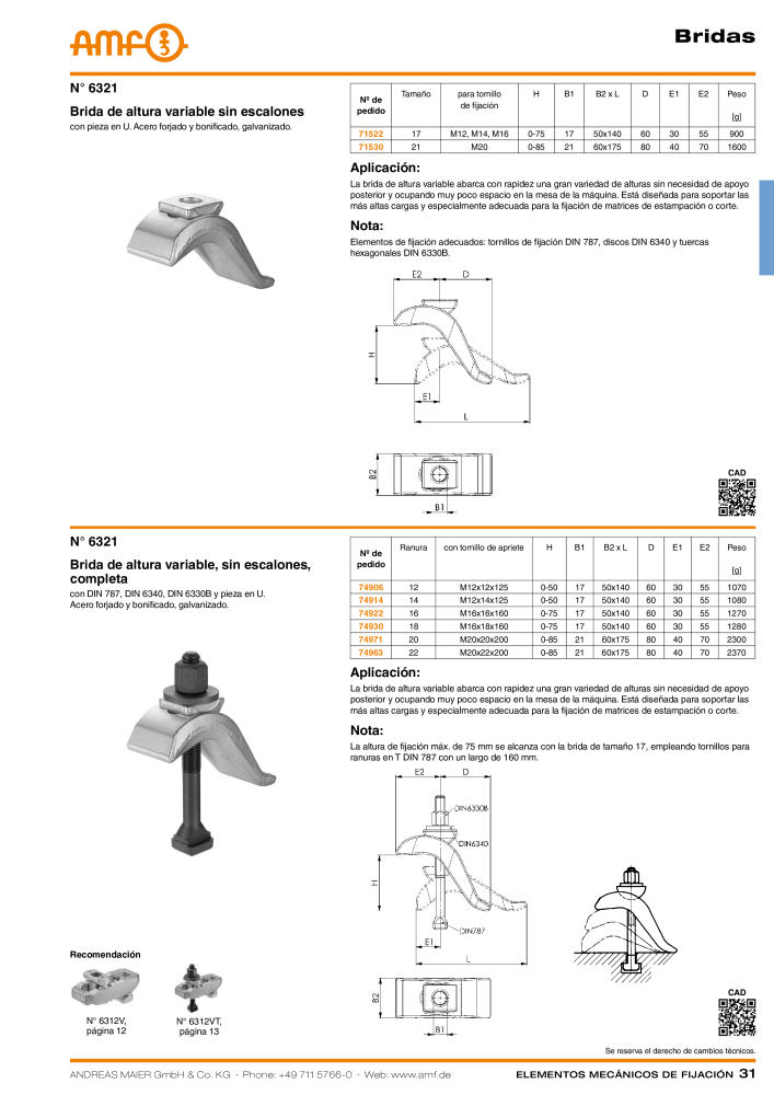 Catálogo AMF ELEMENTOS DE FIXAÇÃO MECÂNICA Nb. : 20379 - Page 31