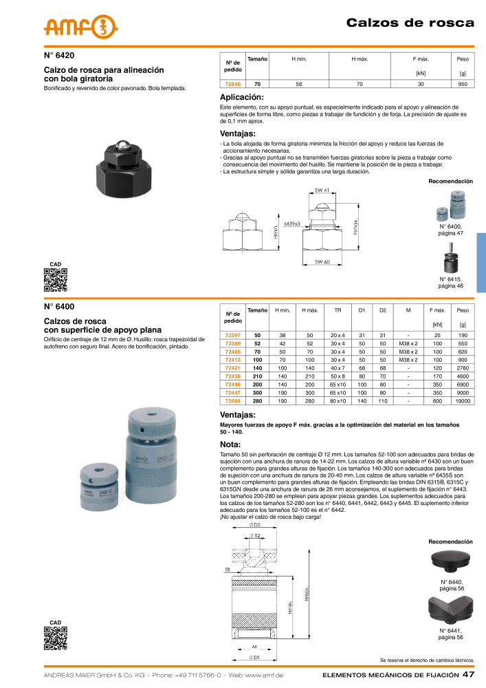 Catálogo AMF ELEMENTOS DE FIXAÇÃO MECÂNICA NO.: 20379 - Page 47