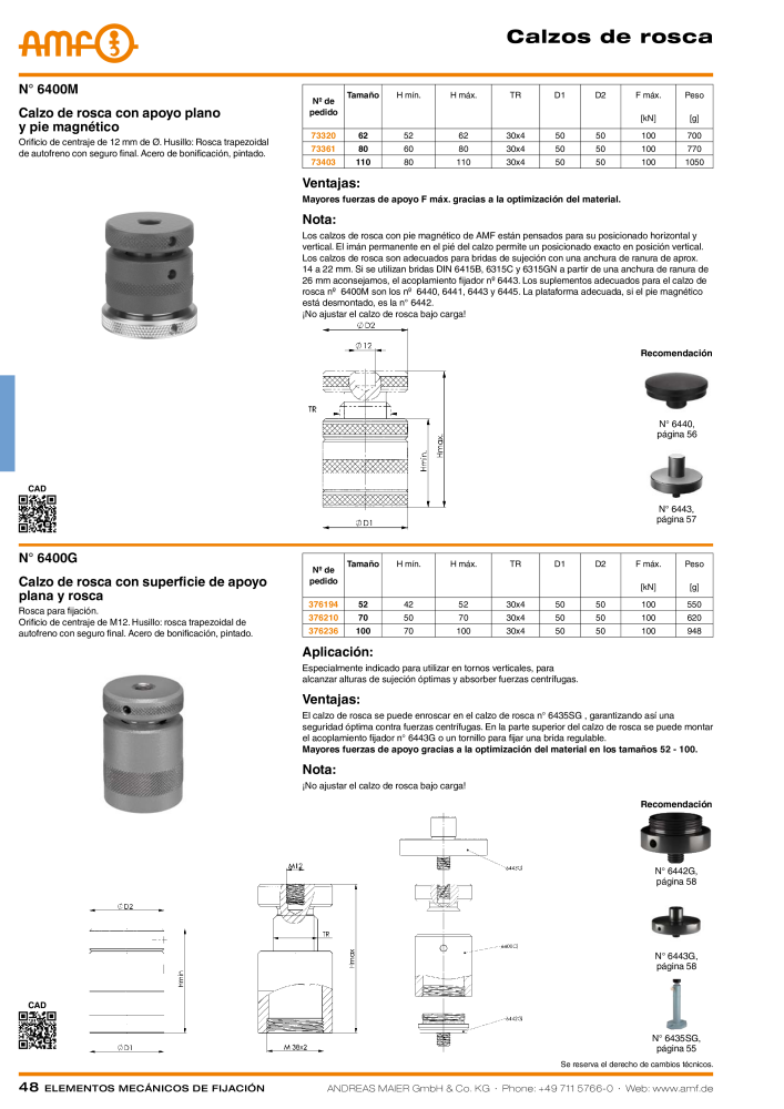 Catálogo AMF ELEMENTOS DE FIXAÇÃO MECÂNICA Nb. : 20379 - Page 48