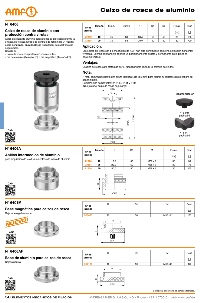 Catálogo AMF ELEMENTOS DE FIXAÇÃO MECÂNICA Nb. : 20379 - Page 50