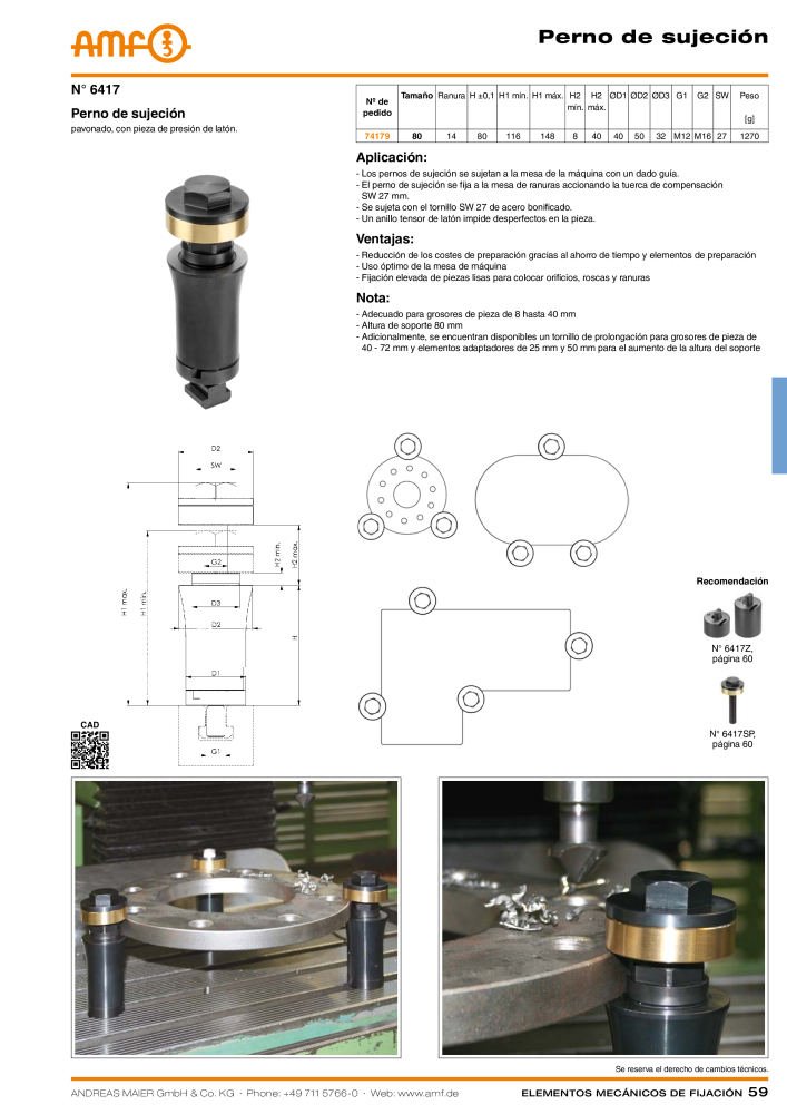 Catálogo AMF ELEMENTOS DE FIXAÇÃO MECÂNICA NR.: 20379 - Seite 59