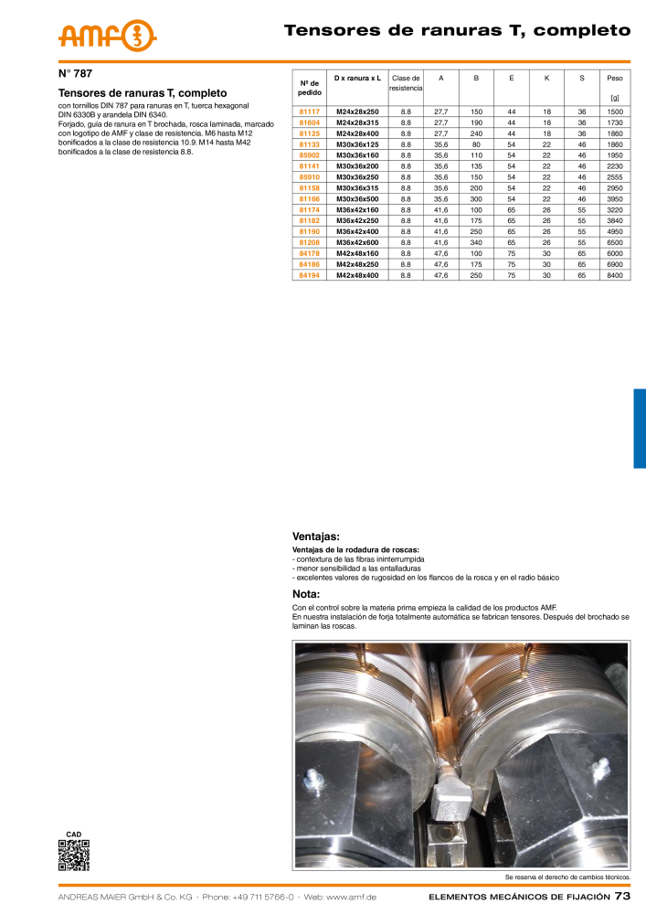 Catálogo AMF ELEMENTOS DE FIXAÇÃO MECÂNICA Nº: 20379 - Página 73