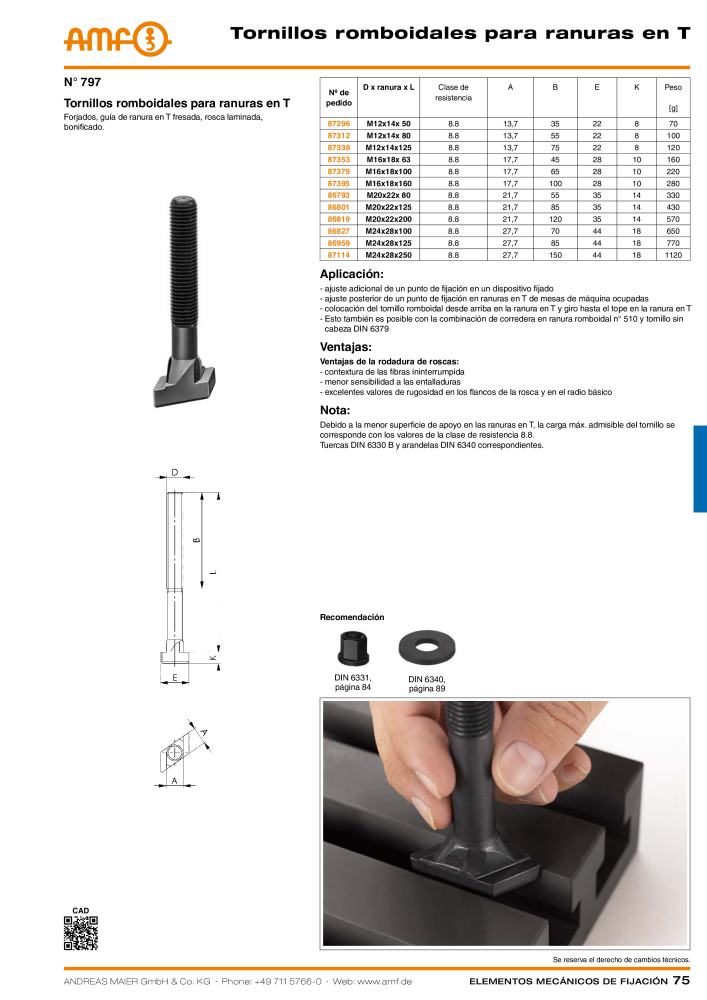 Catálogo AMF ELEMENTOS DE FIXAÇÃO MECÂNICA NR.: 20379 - Seite 75