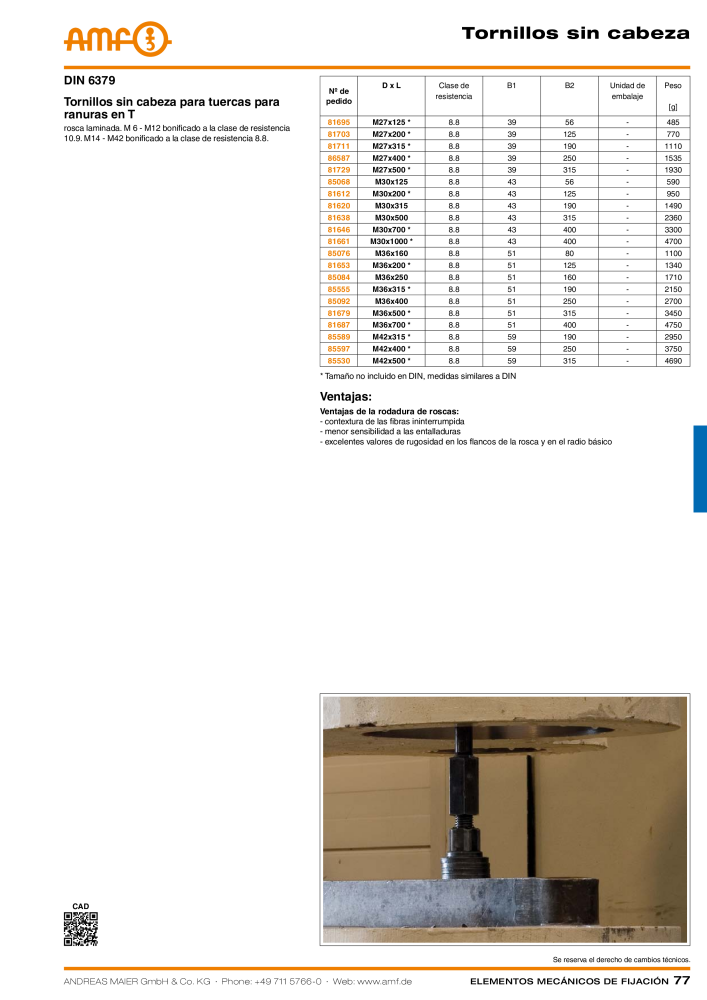 Catálogo AMF ELEMENTOS DE FIXAÇÃO MECÂNICA Nº: 20379 - Página 77