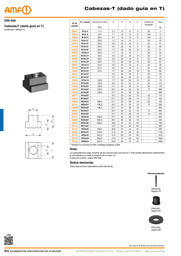 Catálogo AMF ELEMENTOS DE FIXAÇÃO MECÂNICA NO.: 20379 - Page 80