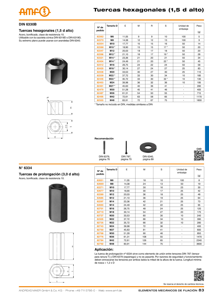 Catálogo AMF ELEMENTOS DE FIXAÇÃO MECÂNICA Nb. : 20379 - Page 83