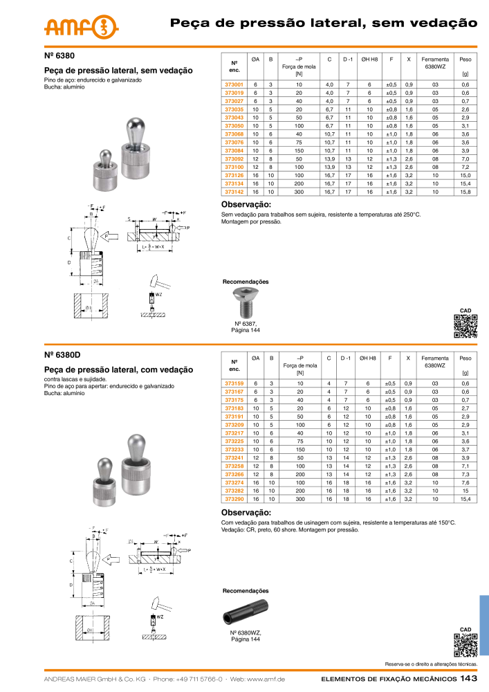 Catálogo AMF ELEMENTOS DE SUJECIÓN MECÁNICA NO.: 20380 - Page 143