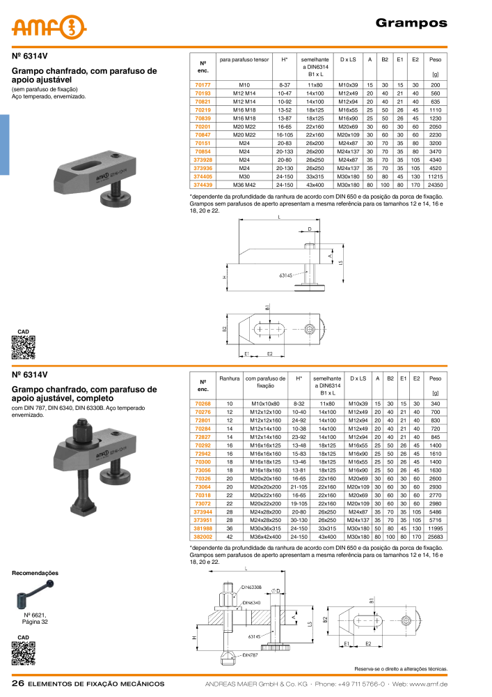 Catálogo AMF ELEMENTOS DE SUJECIÓN MECÁNICA Nº: 20380 - Página 26