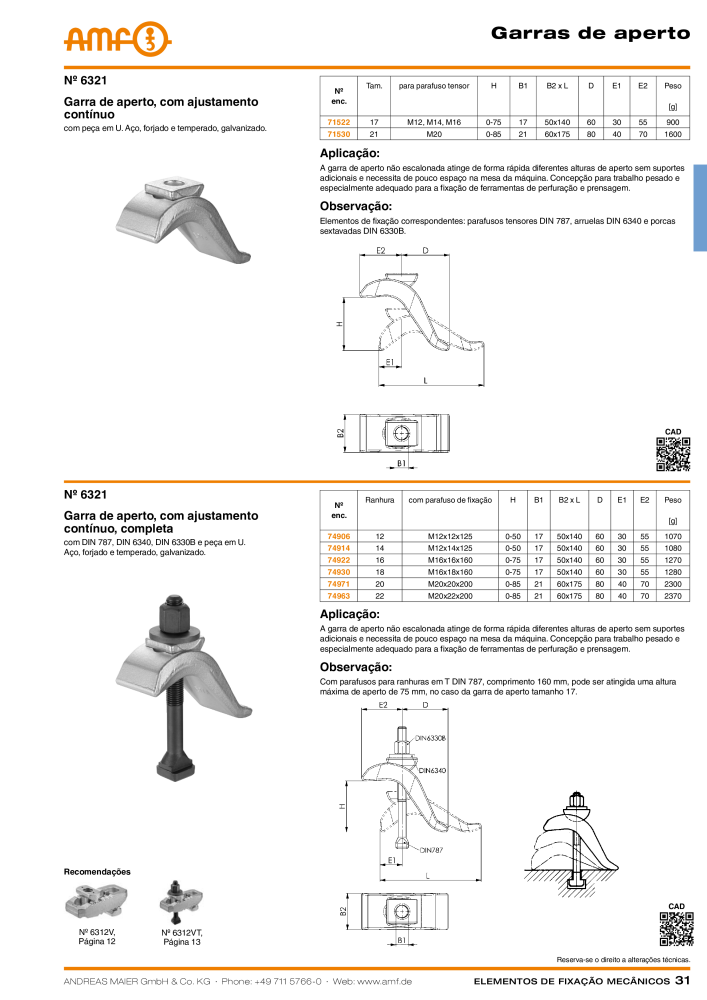 Catálogo AMF ELEMENTOS DE SUJECIÓN MECÁNICA NO.: 20380 - Page 31