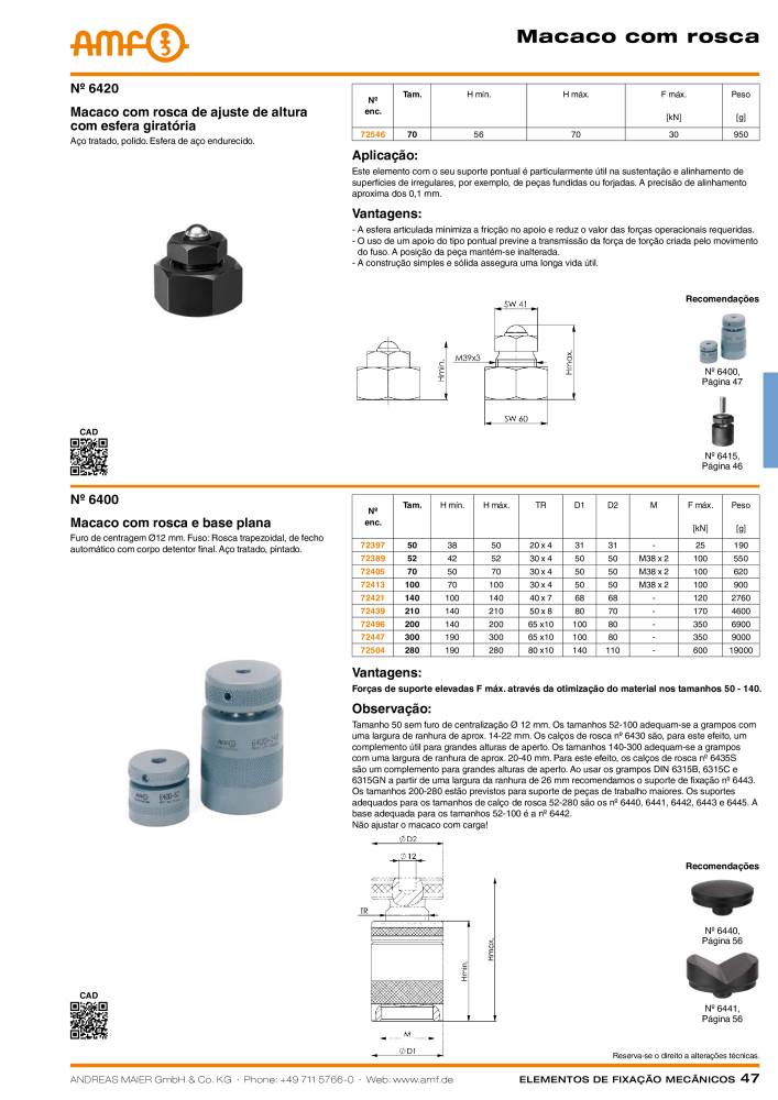 Catálogo AMF ELEMENTOS DE SUJECIÓN MECÁNICA NO.: 20380 - Page 47