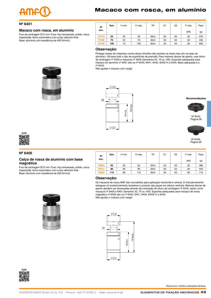 Catálogo AMF ELEMENTOS DE SUJECIÓN MECÁNICA NR.: 20380 - Seite 49