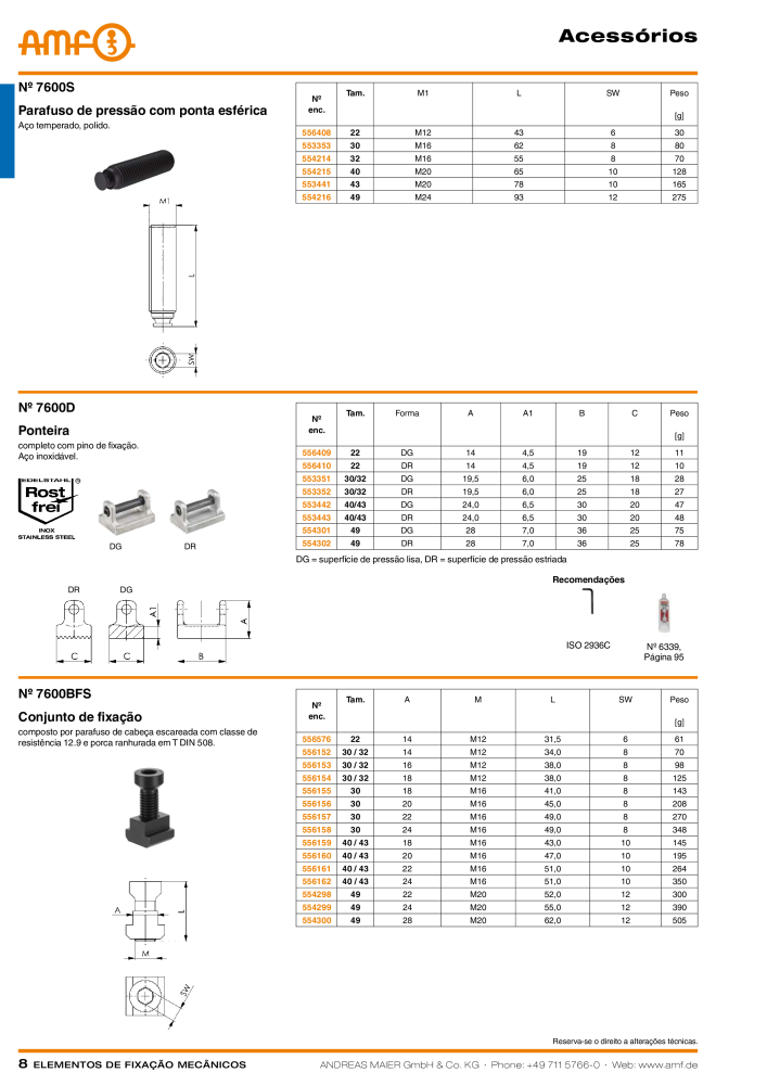 Catálogo AMF ELEMENTOS DE SUJECIÓN MECÁNICA Nb. : 20380 - Page 8