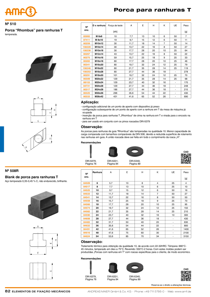 Catálogo AMF ELEMENTOS DE SUJECIÓN MECÁNICA NR.: 20380 - Seite 82