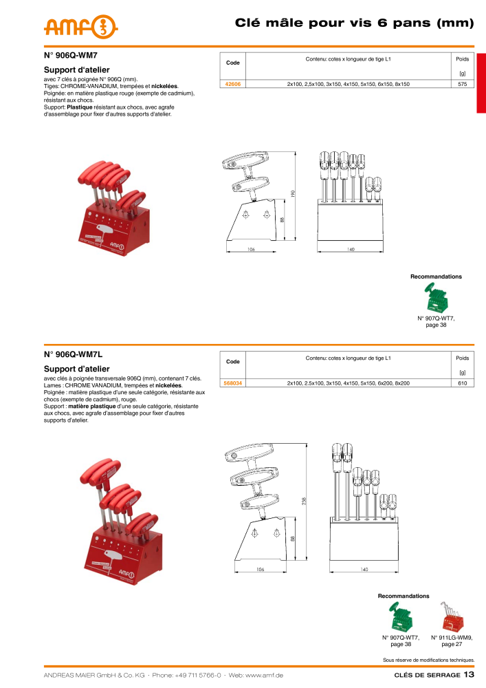 Catalogue AMF OUTILS A VISSER NO.: 20384 - Page 13