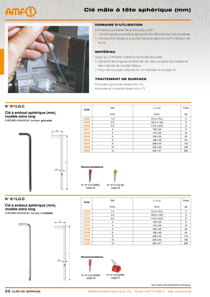 Catalogue AMF OUTILS A VISSER NR.: 20384 - Seite 22