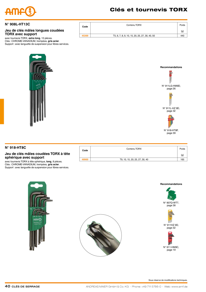 Catalogue AMF OUTILS A VISSER Nº: 20384 - Página 40