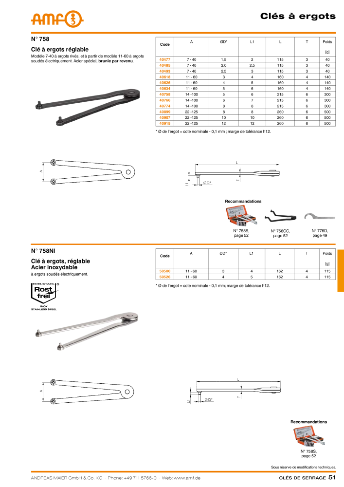 Catalogue AMF OUTILS A VISSER NR.: 20384 - Seite 51