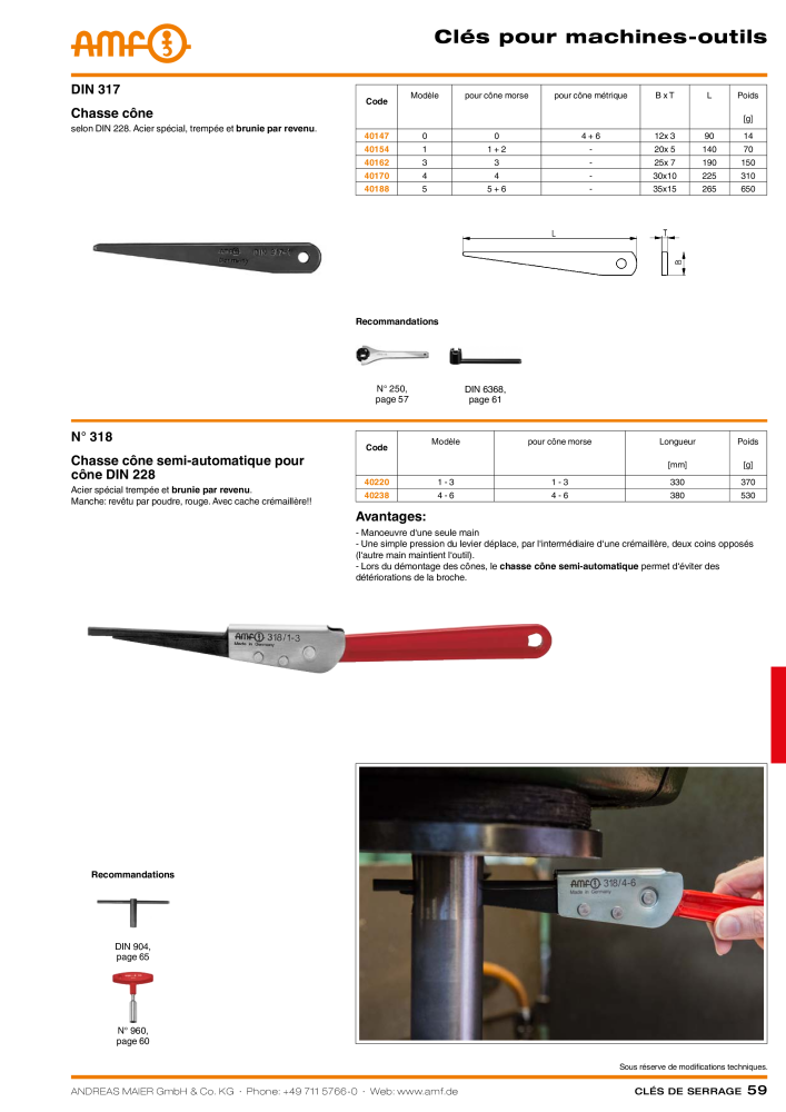 Catalogue AMF OUTILS A VISSER NR.: 20384 - Seite 59