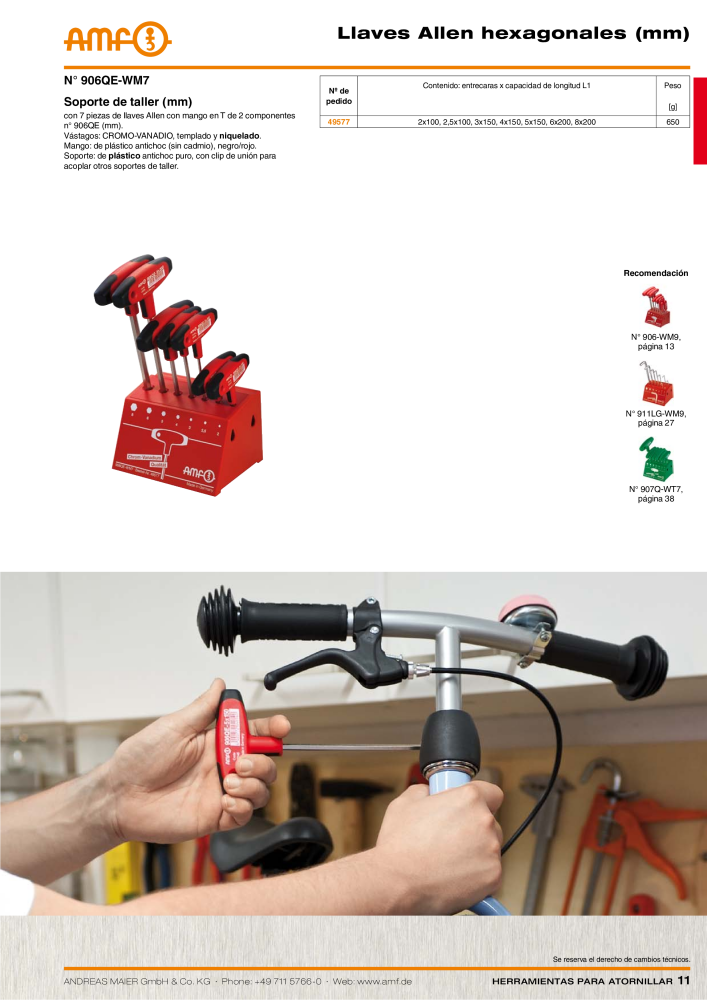 Catálogo AMF HERRAMIENTAS PARA TORNILLOS Nº: 20385 - Página 11