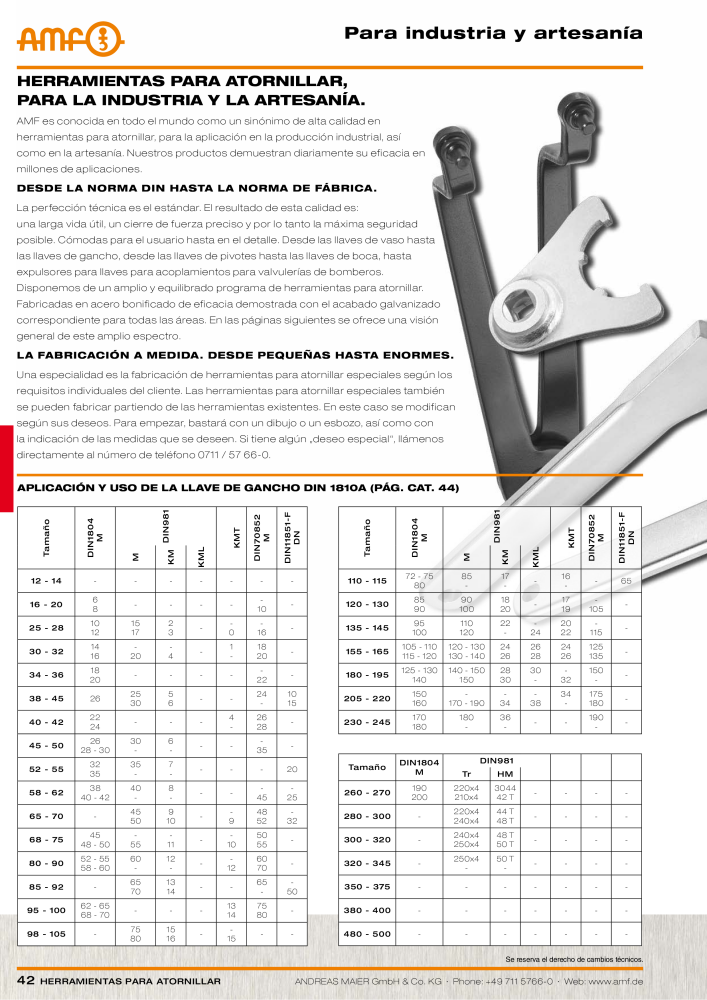 Catálogo AMF HERRAMIENTAS PARA TORNILLOS NR.: 20385 - Seite 42