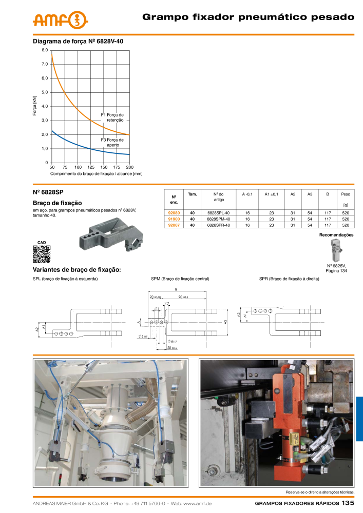 Catálogo AMF BRAÇOS RÁPIDOS MANUAL E PNEUMÁTICO Nº: 20388 - Página 135