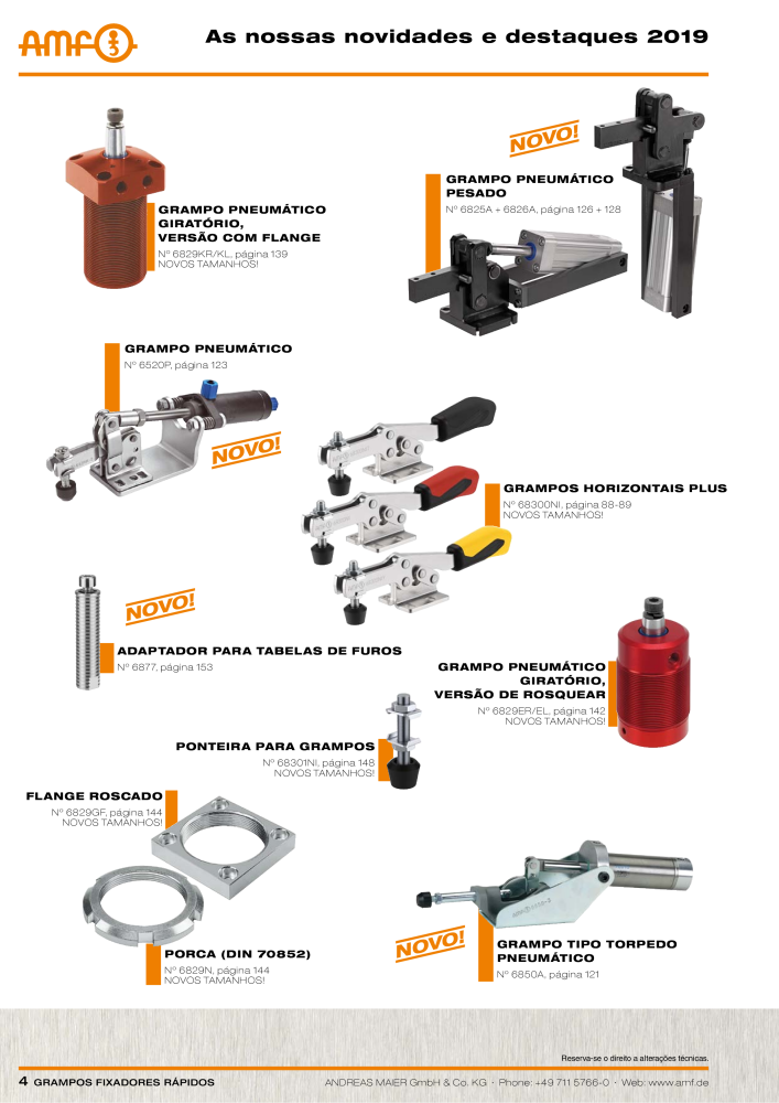 Catálogo AMF BRAÇOS RÁPIDOS MANUAL E PNEUMÁTICO Nb. : 20388 - Page 4
