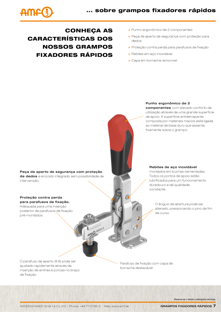 Catálogo AMF BRAÇOS RÁPIDOS MANUAL E PNEUMÁTICO Nº: 20388 - Página 7
