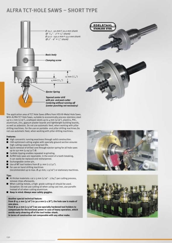 ALFRA Muelle expulsor de repuesto Ø 6 mm para sierras de corona HM de corte plano 0602006