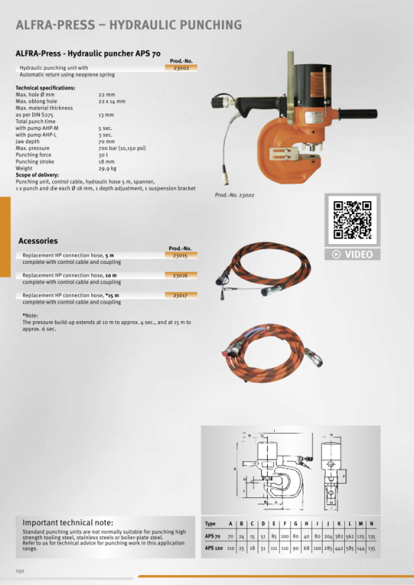 ALFRA Hydraulslangpaket 15 meter 23017