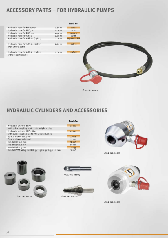 ALFRA Hydraulische slang 2,5 m voor DSP 120 02026