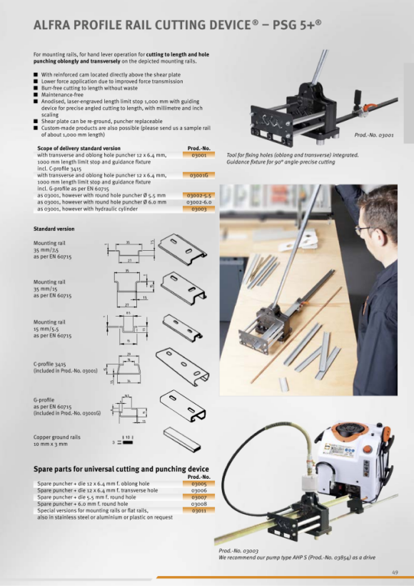 ALFRA Náhradní razník a matrice 12 x 6,4 mm pro drážkovaný otvor 03005