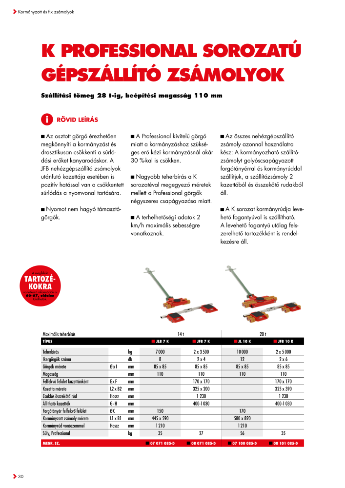 JUNG Fő katalógus Emelő- és szállítóeszközök NR.: 20397 - Pagina 30