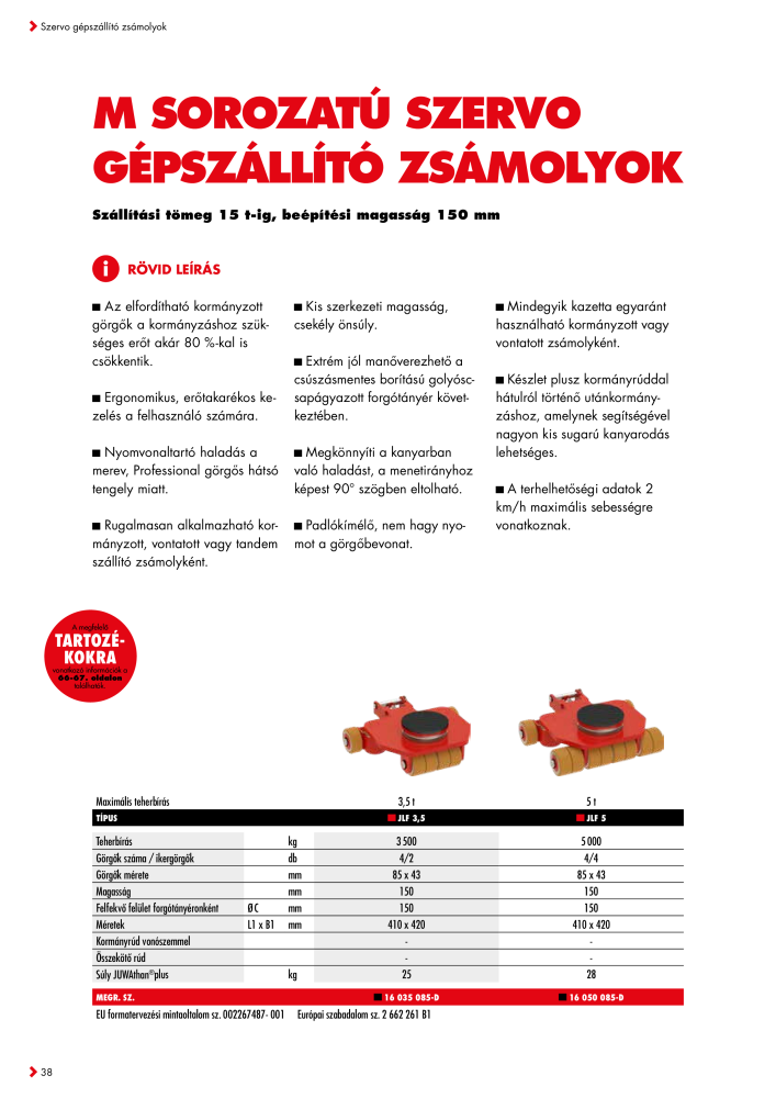 JUNG Fő katalógus Emelő- és szállítóeszközök n.: 20397 - Pagina 38