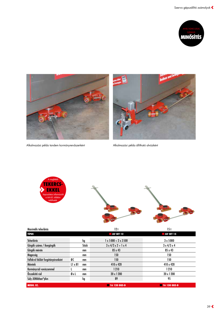 JUNG Fő katalógus Emelő- és szállítóeszközök n.: 20397 - Pagina 39