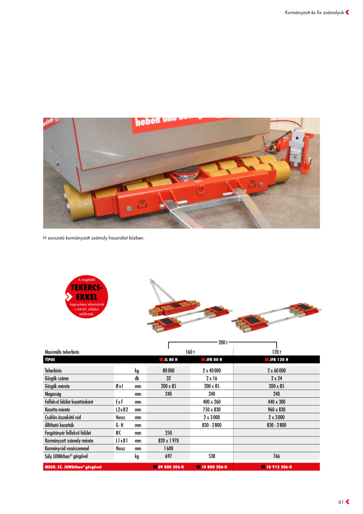 JUNG Fő katalógus Emelő- és szállítóeszközök n.: 20397 - Pagina 61