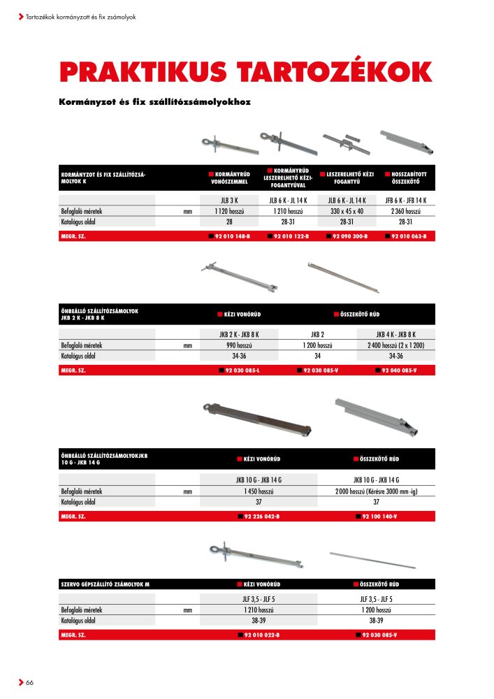 JUNG Fő katalógus Emelő- és szállítóeszközök Nº: 20397 - Página 66