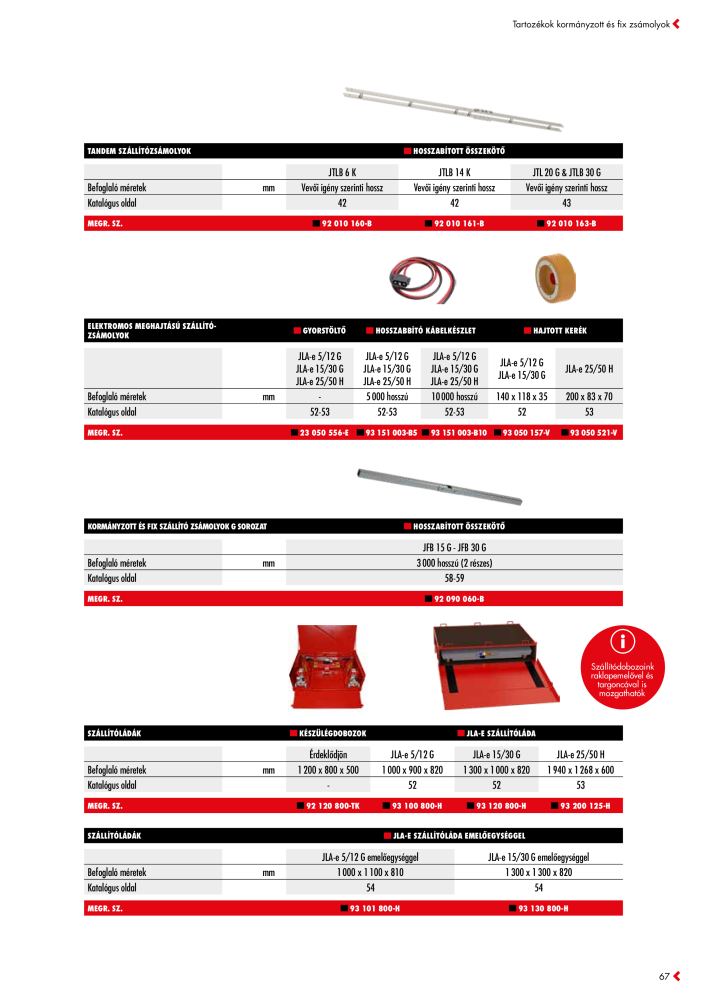 JUNG Fő katalógus Emelő- és szállítóeszközök n.: 20397 - Pagina 67