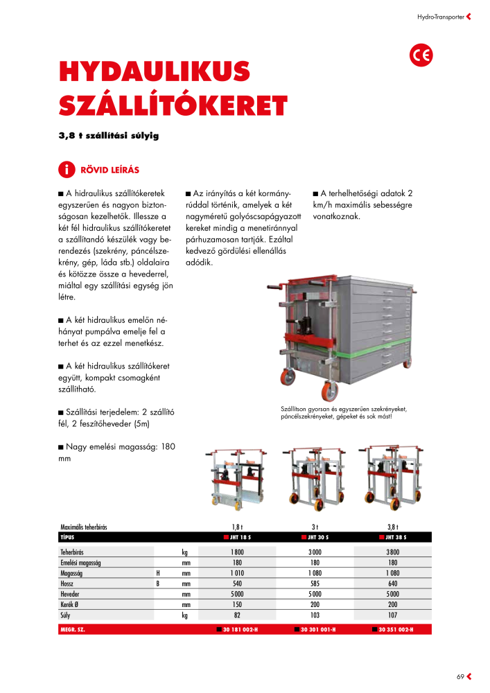 JUNG Fő katalógus Emelő- és szállítóeszközök NR.: 20397 - Pagina 69